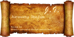Jurovaty Ibolya névjegykártya